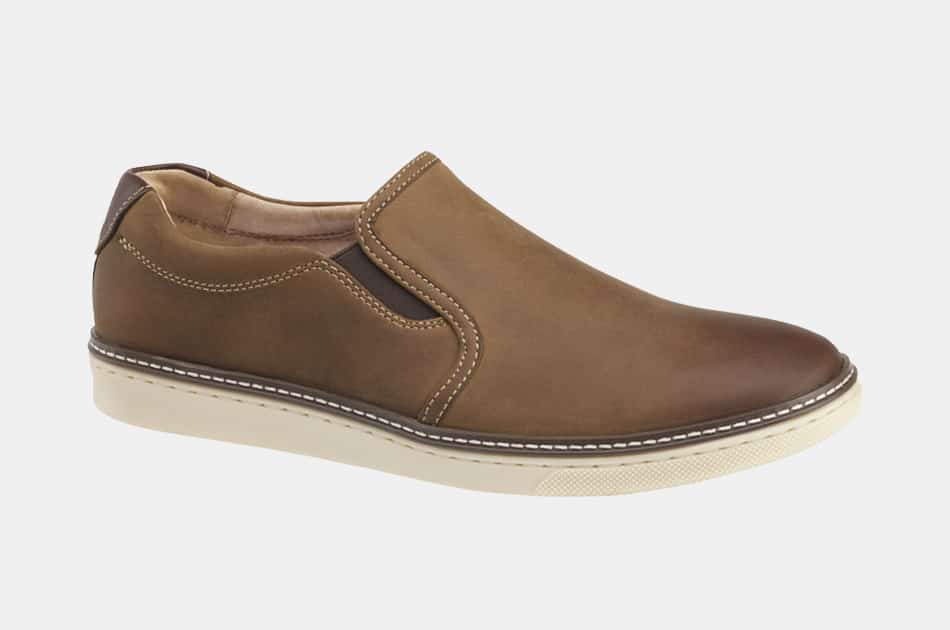 mens leather slip ons