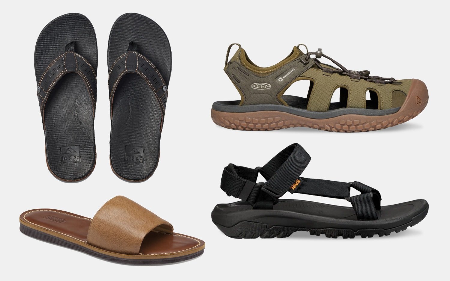 different types of sandals for men