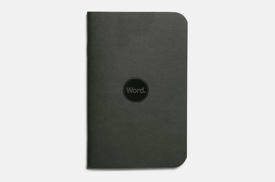 Word. New Black Notebook