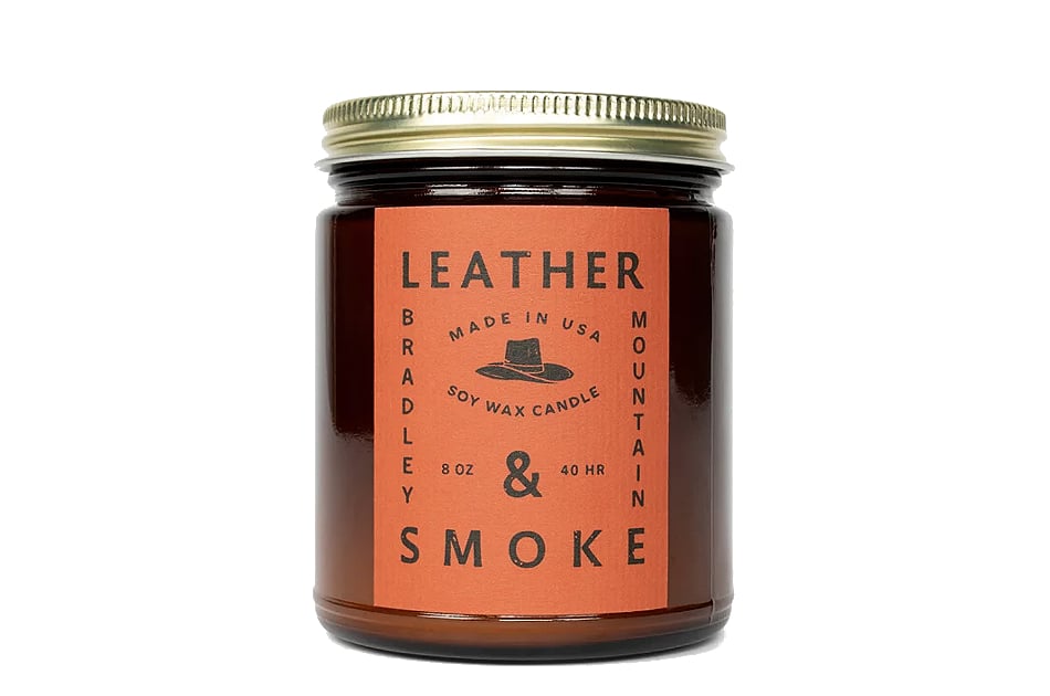 Bradley Mountain Leather & Smoke Candle