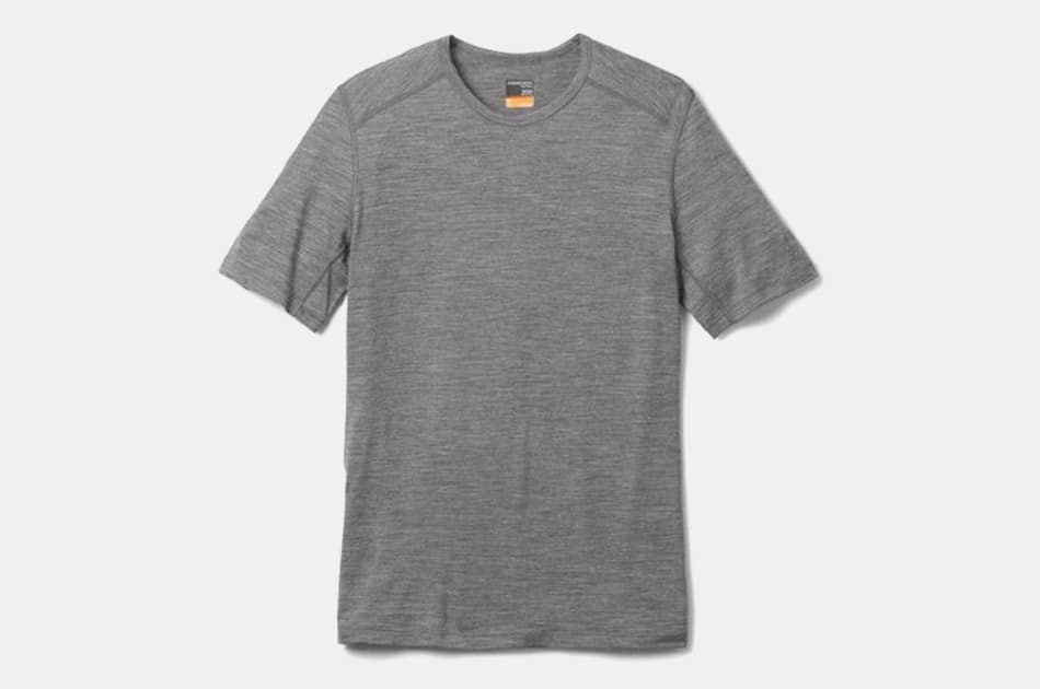 Mens icebreaker grey Merino Wool 200 Oasis Short-Sleeved Top