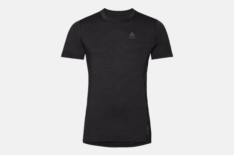 Odlo Men’s Merino Wool Blend Crewneck T-Shirt