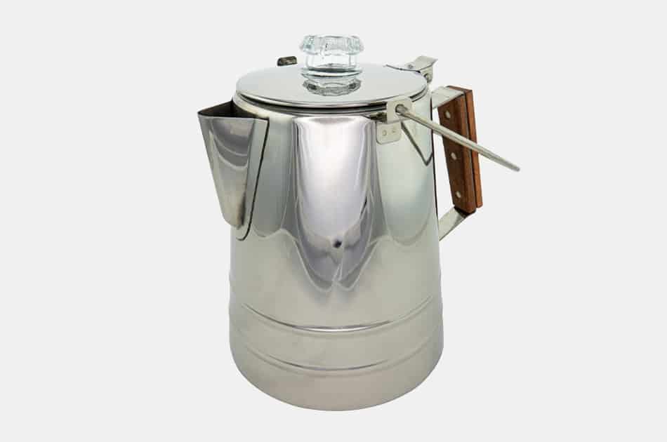 COLETTI Butte Camping Coffee Pot - Campfire Coffee Pot - Stainless Steel  Coffee Maker for Outdoors or Stovetop (14 CUP)