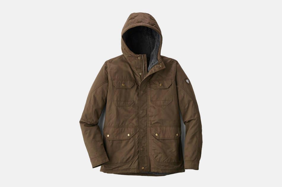 fleece lined wax jacket