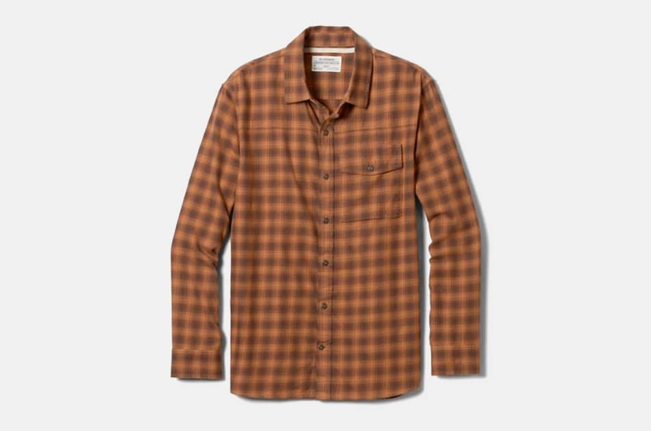 chemise flanelle homme marron