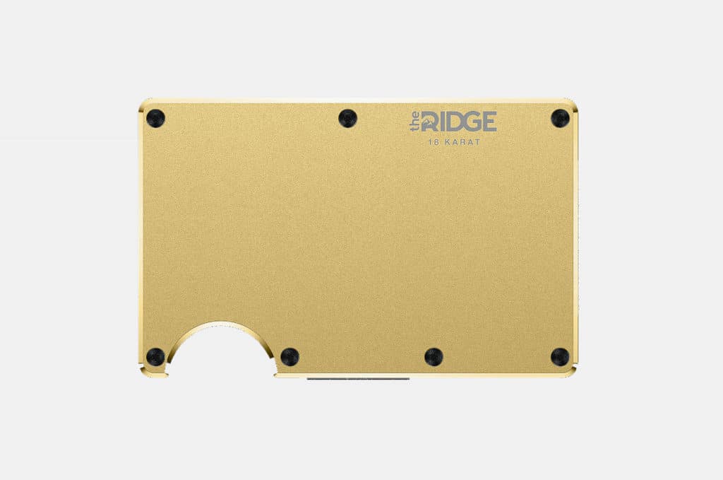 18 Karat Gold Plated Ridge Wallet