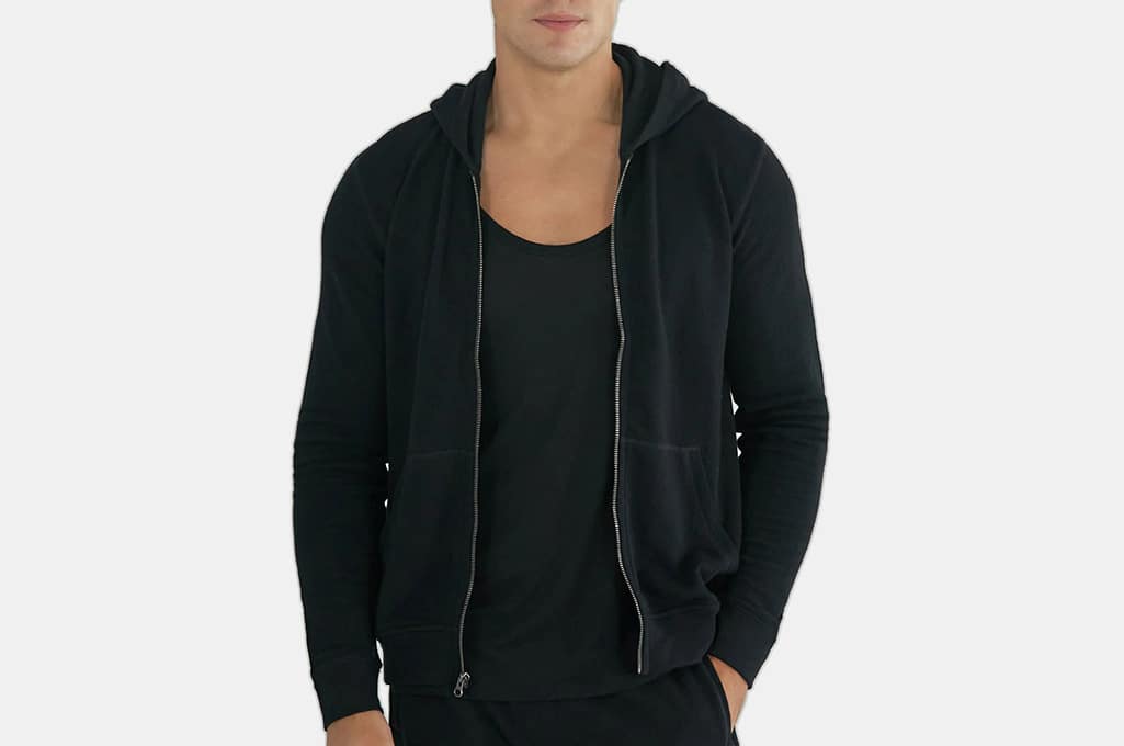 JAMZER Hot Sale Winter Mens Gadient Color Hoodies Casual Pullover Full Zip Hood Sweatshirt Slim Fit Lightweight Coat