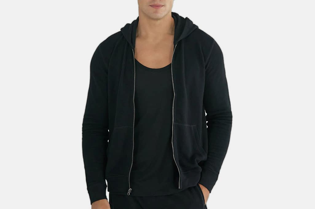 Men's Clothing Mens Zipper Hoodie Long Sleeve Sweatshirt Thin Men Gym ...