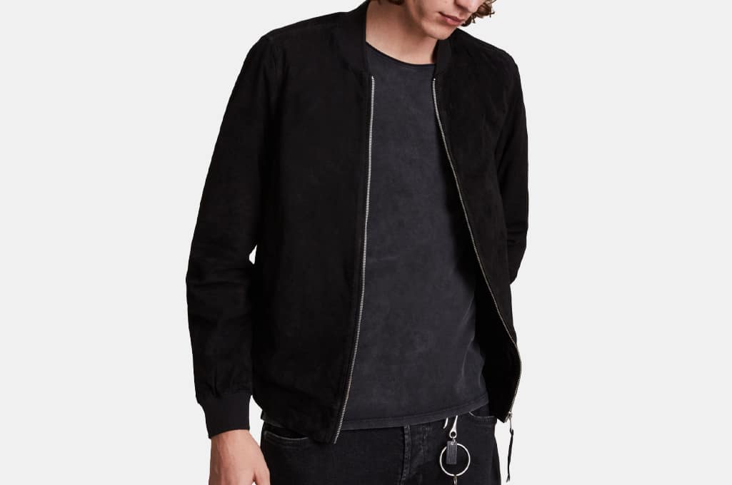 AllSaints Ronan Suede Bomber Jacket