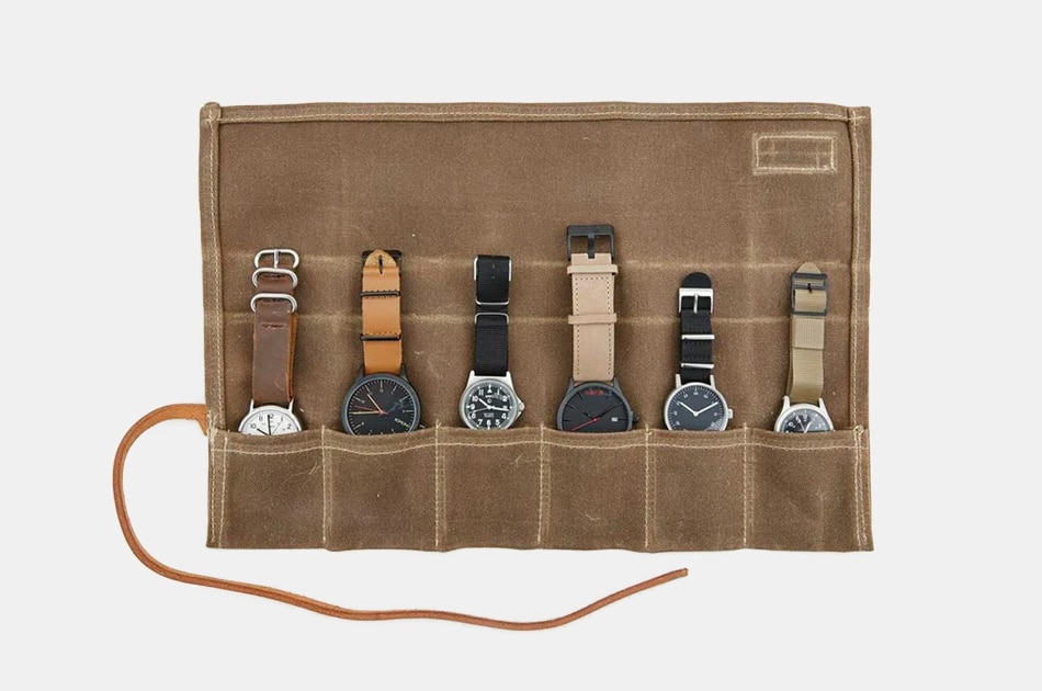 Bradley Mountain Waxed Canvas Watch Roll