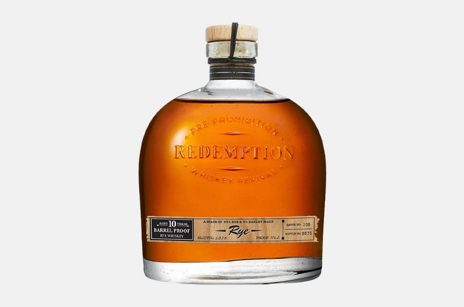 Redemption 10 Year Old Barrel Proof Rye Whiskey