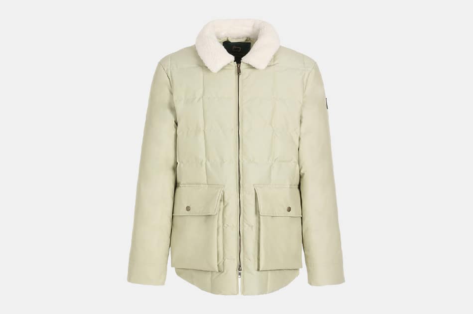 Woolrich Men's Down Puffer Jacket with Sherpa Collar