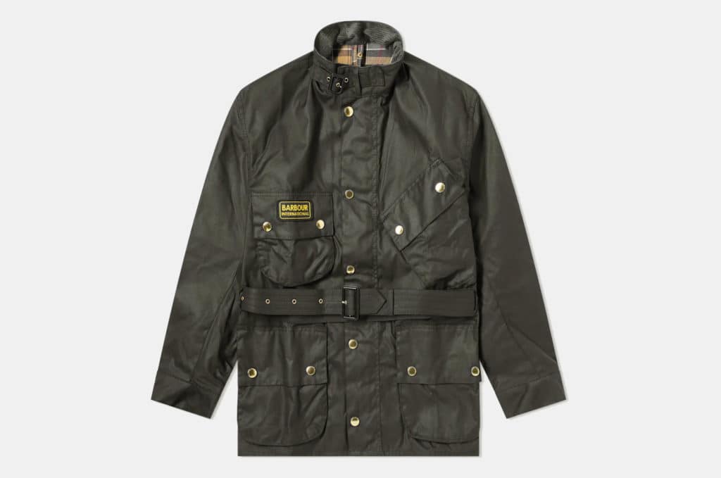 stretch wax moto jacket