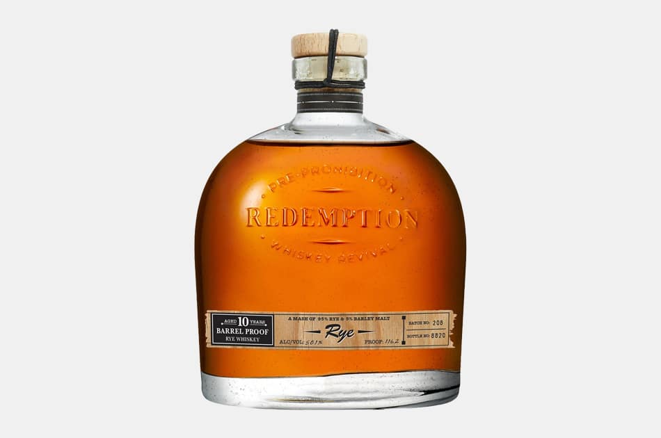 Redemption 10 Year Old Barrel Proof Rye Whiskey