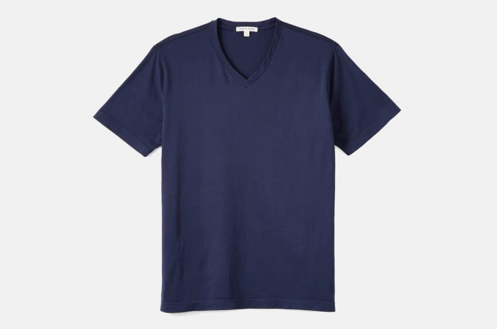 mens blue v neck t shirt