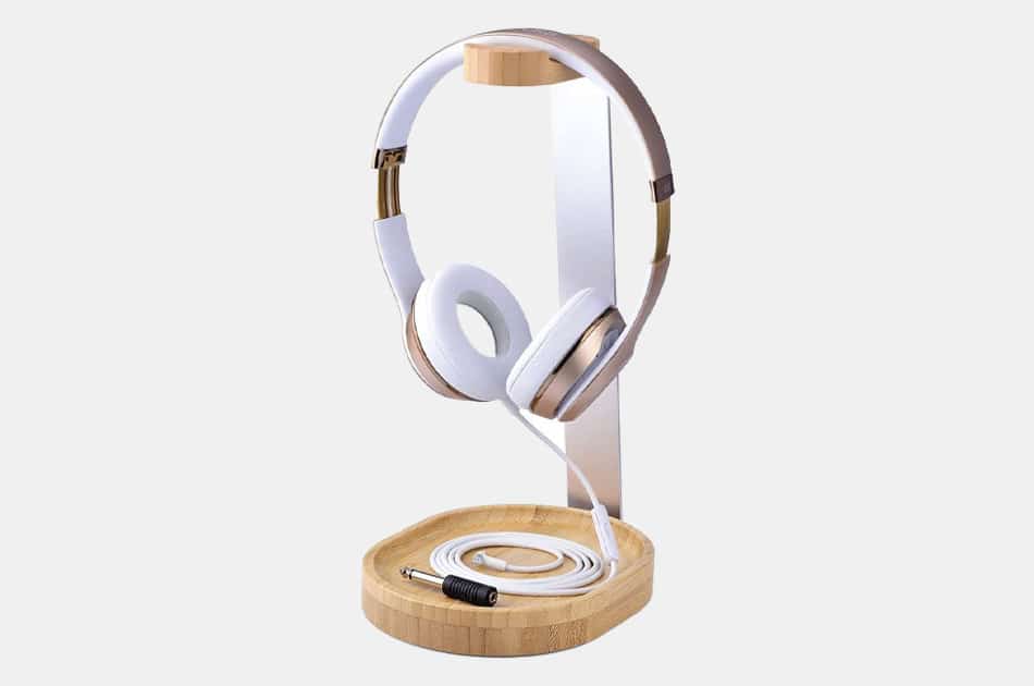 Avantree Universal Wooden Aluminum Headphone Stand Holder