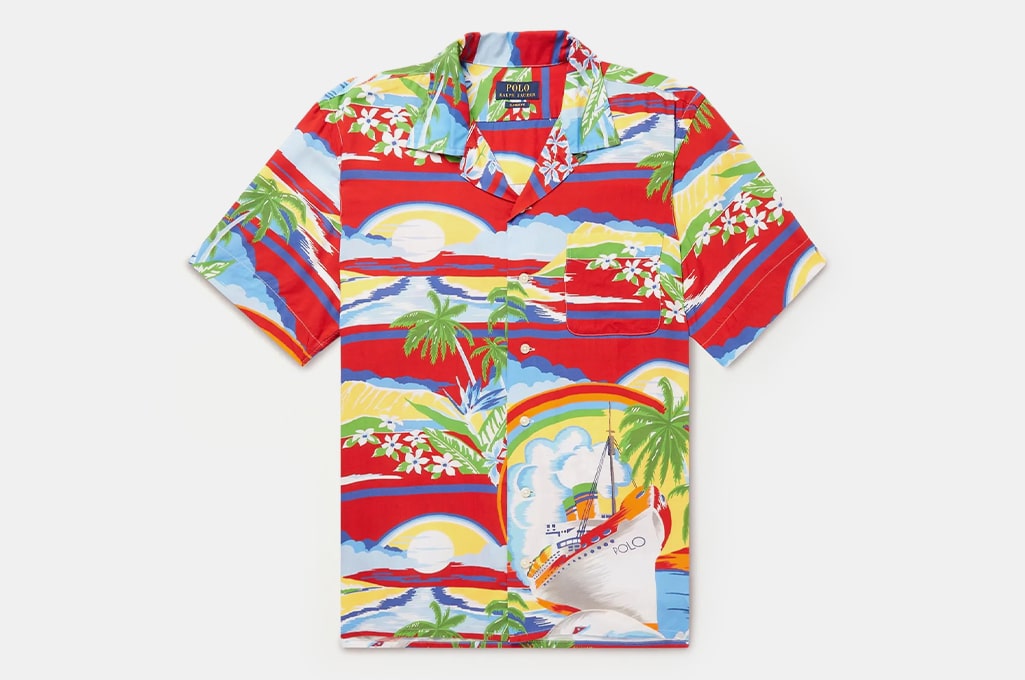 Polo Ralph Lauren Multi Convertible-Collar Printed Voile Shirt