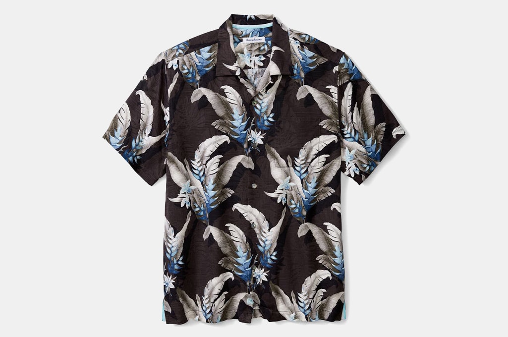 Tommy Bahama Montego Blooms Tropical Short Sleeve Silk Button-Up Shirt