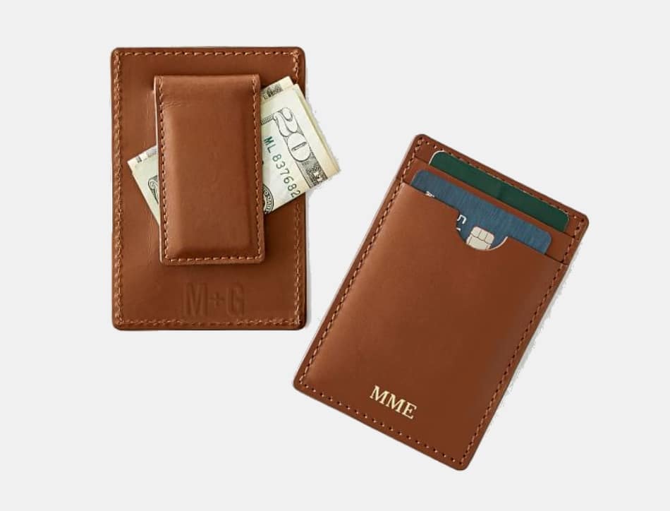 Magnetic Money Clip Wallet with a Credit Card Pocket by Leatherboss