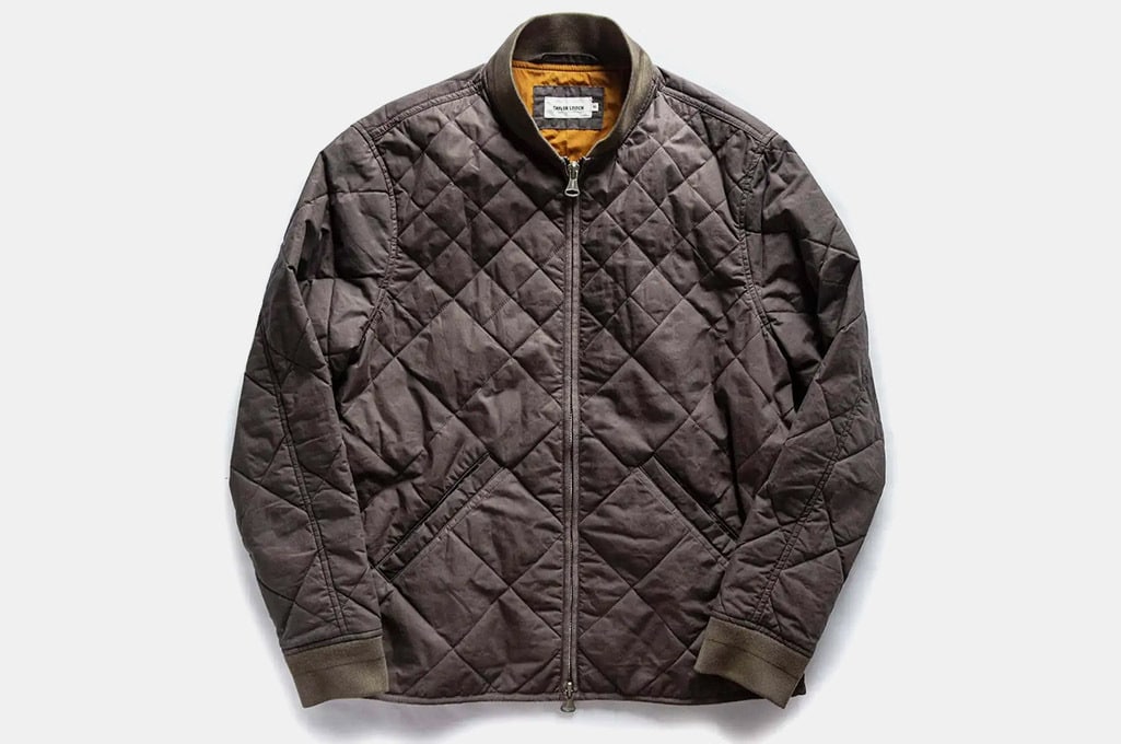 Taylor Stitch Quilted Bomber Jacket in Espresso
