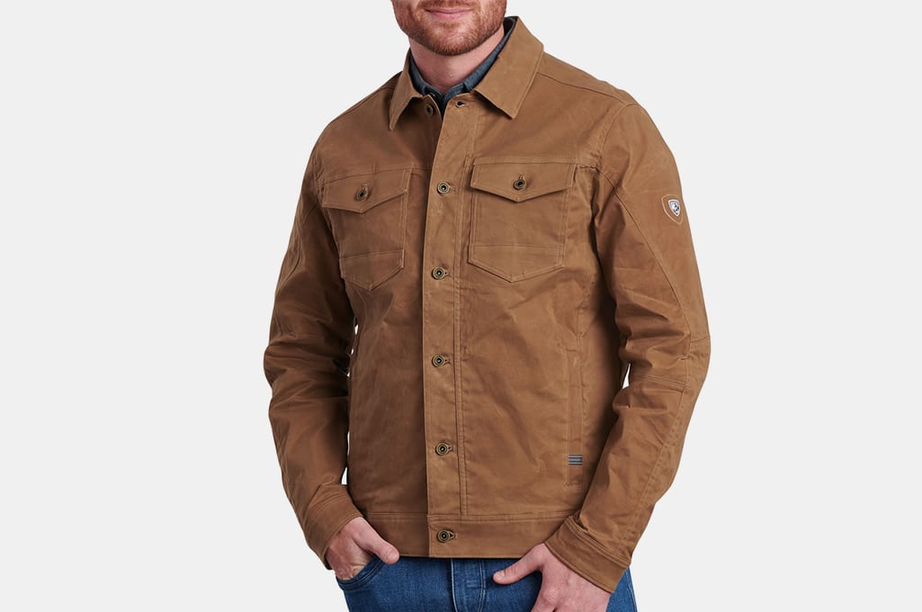 waxed cotton trucker jacket