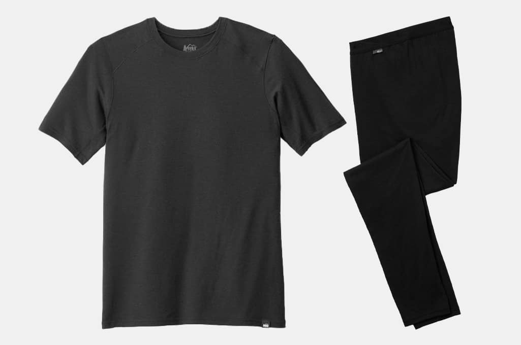 REI Co-op Merino Midweight Base Layer Crew Top and Bottoms