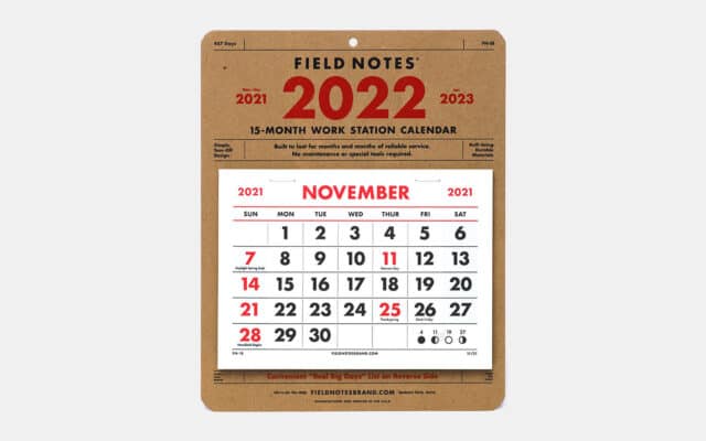 Field Notes Workstation Calendar | GearMoose