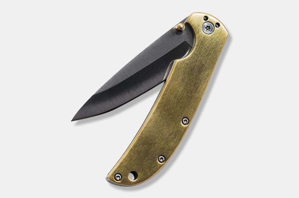 Taylor Stitch Drop Point Knife in Brass