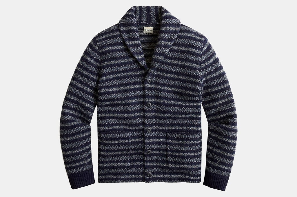 J. Crew Fair Isle Lambswool Cardigan Sweater