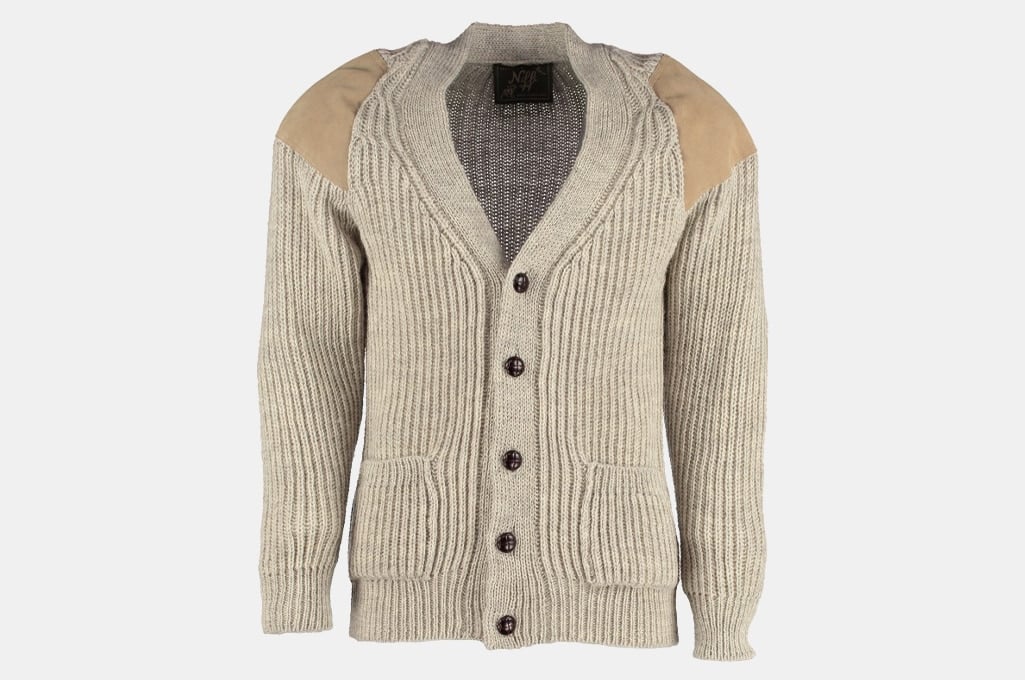 Outdoor Knitwear Light Grey Welsh Southwold Cardigan