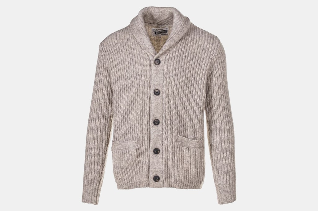 Schott Yak Blend Cardigan Sweater