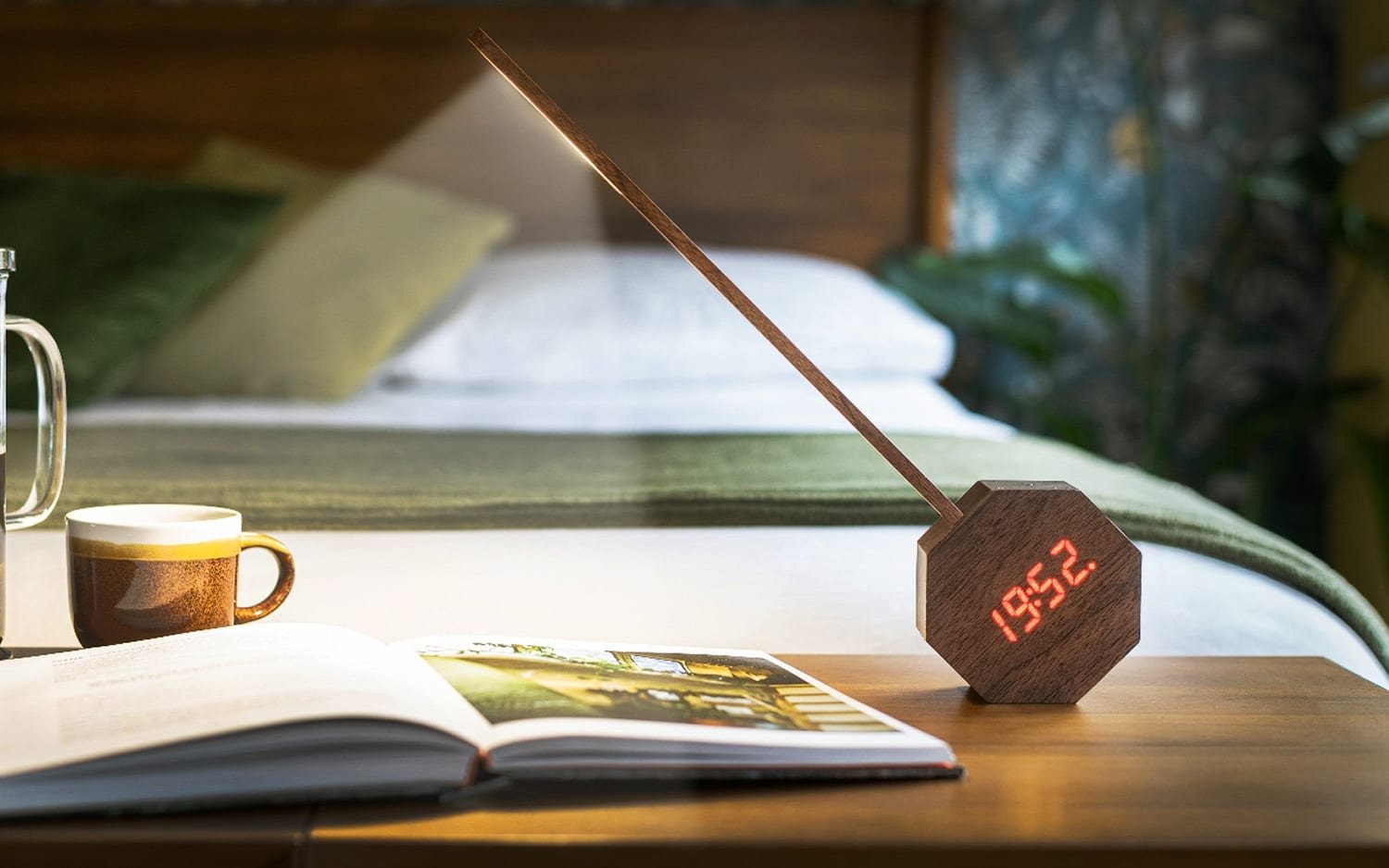 Gingko Octagon One Alarm Clock Desk Light