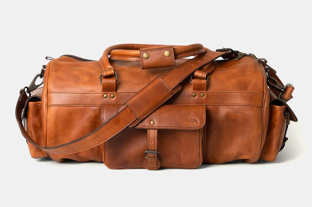 Mount Blue Leather Duffle by Rogue Industries