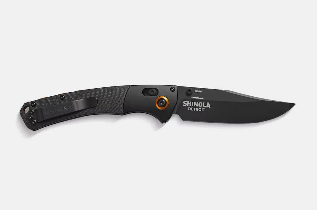 Shinola x Benchmade Carbon Fiber Crooked River Pocket Knife