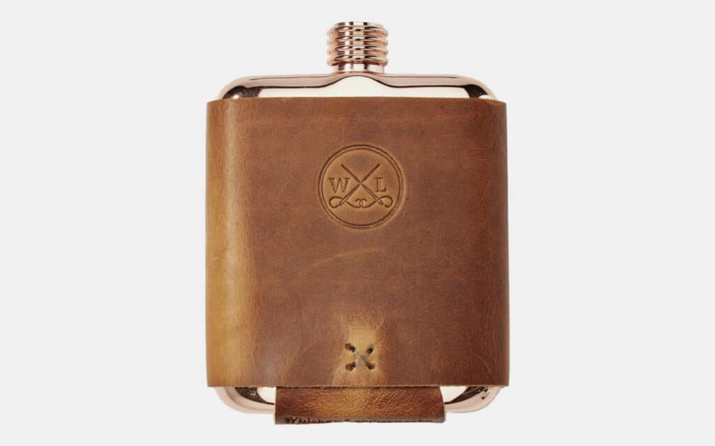 Whiskey Leatherworks Clark Fork Copper Flask