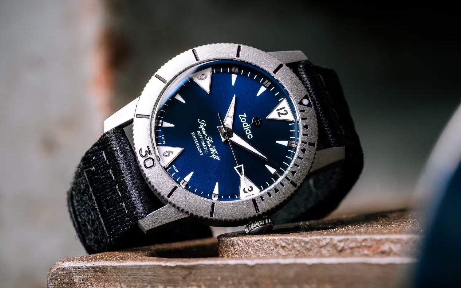 Huckberry x Zodiac Super Seawolf Titanium Skin Diver Watch