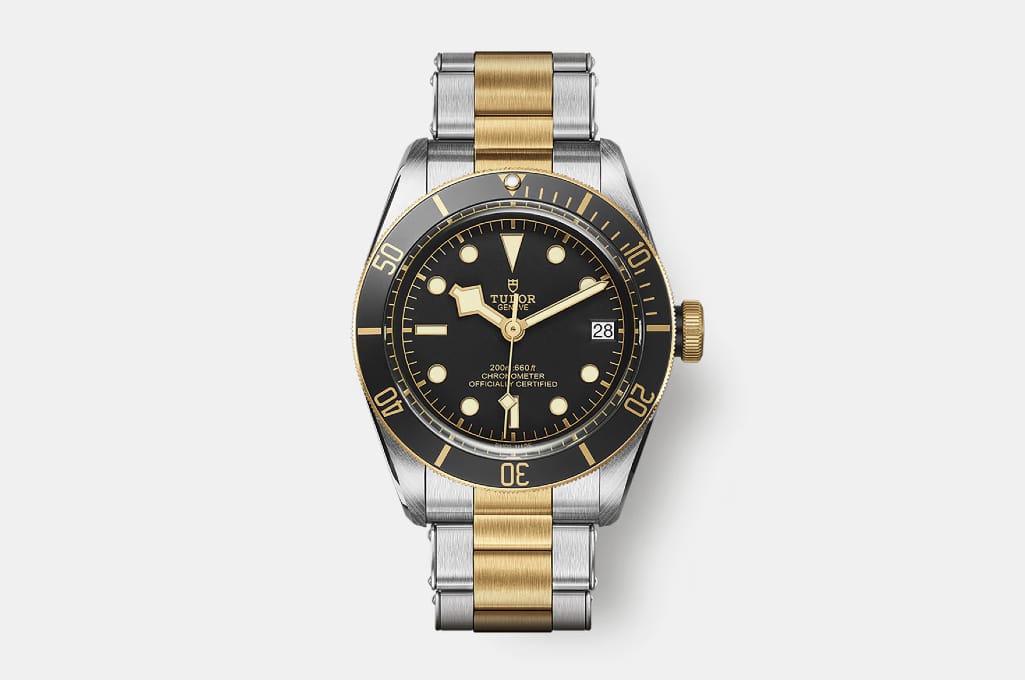 Tudor Black Bay watch in steel and gold