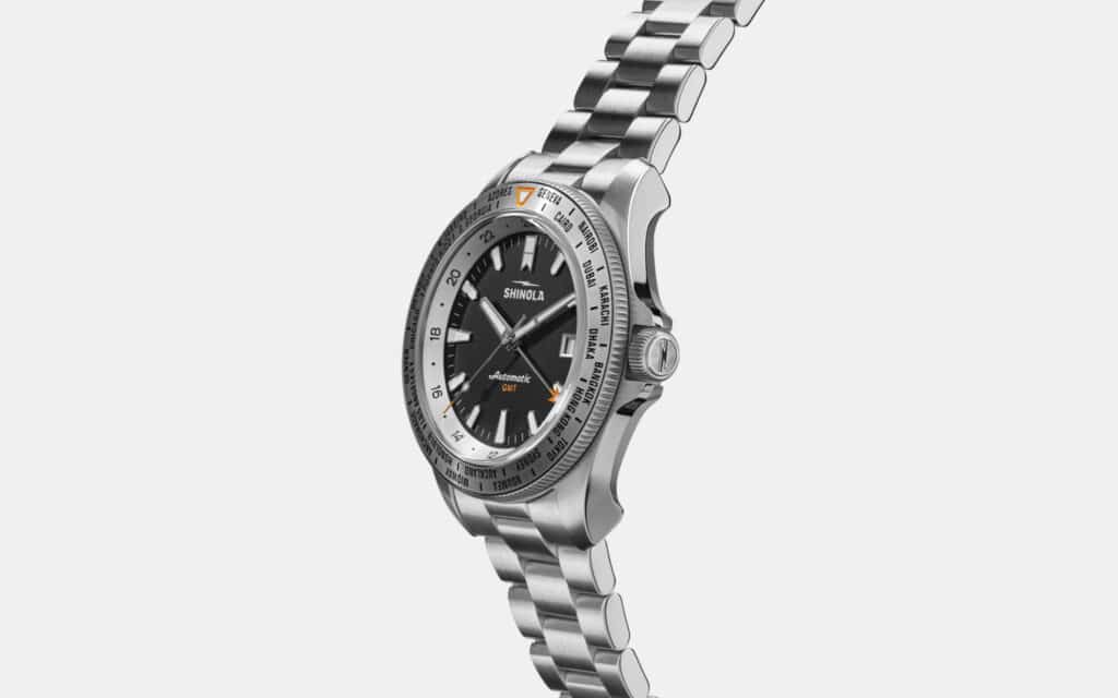 Shinola Monster World Timer GMT Watch Side View