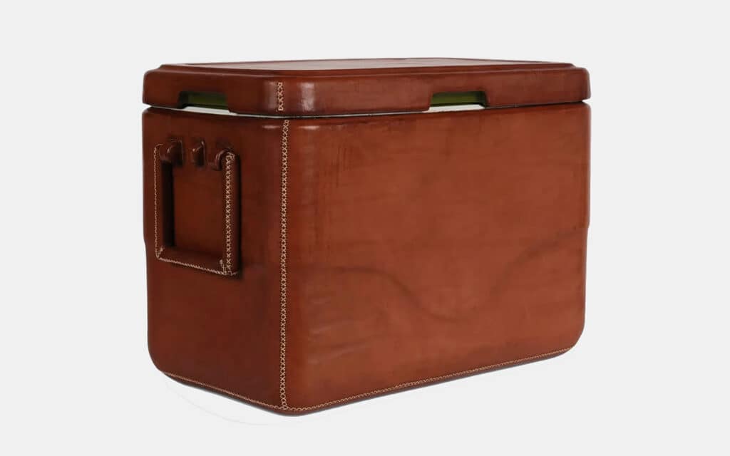 Bati Leather Wrapped Cooler Side View