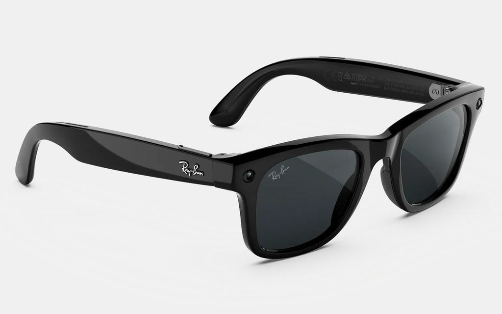 Ray-Ban x Meta AI Wayfarer glasses Side View